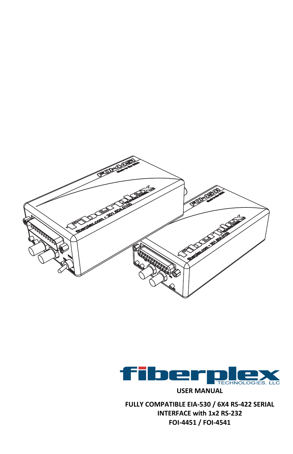 FiberPlex FOI-4451 User Manual | 16 pages