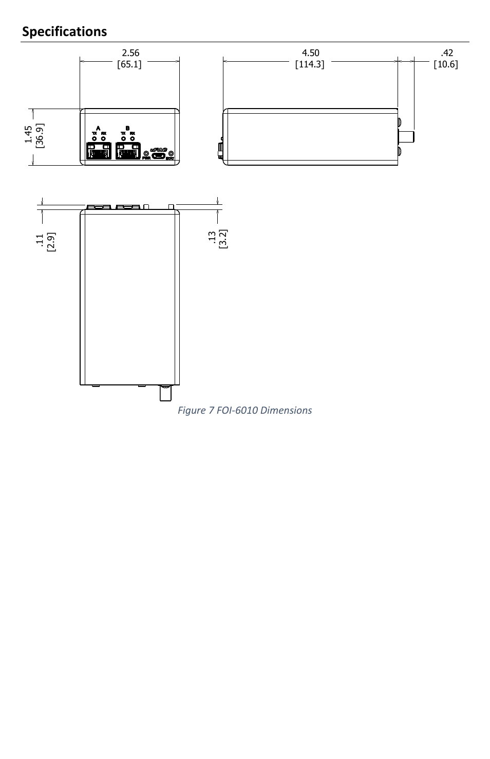 Specifications | FiberPlex FOI-6010 User Manual | Page 14 / 16