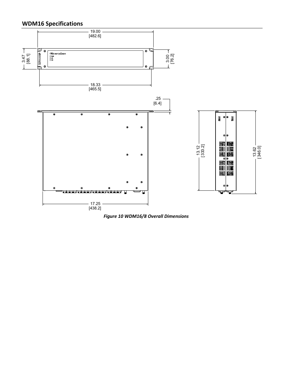 Wdm16 specifications | FiberPlex WDM8 User Manual | Page 20 / 24