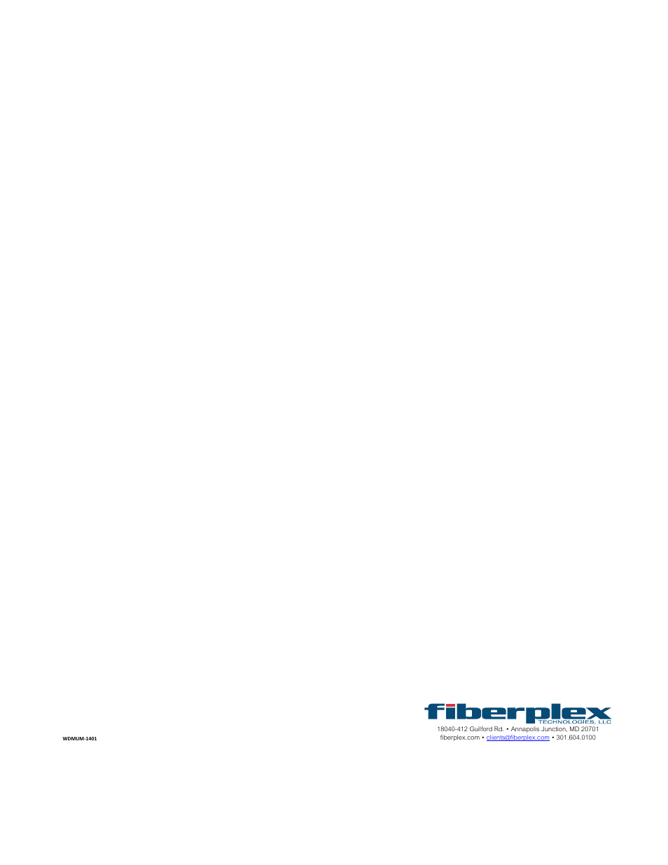 FiberPlex WDM8 User Manual | Page 24 / 24