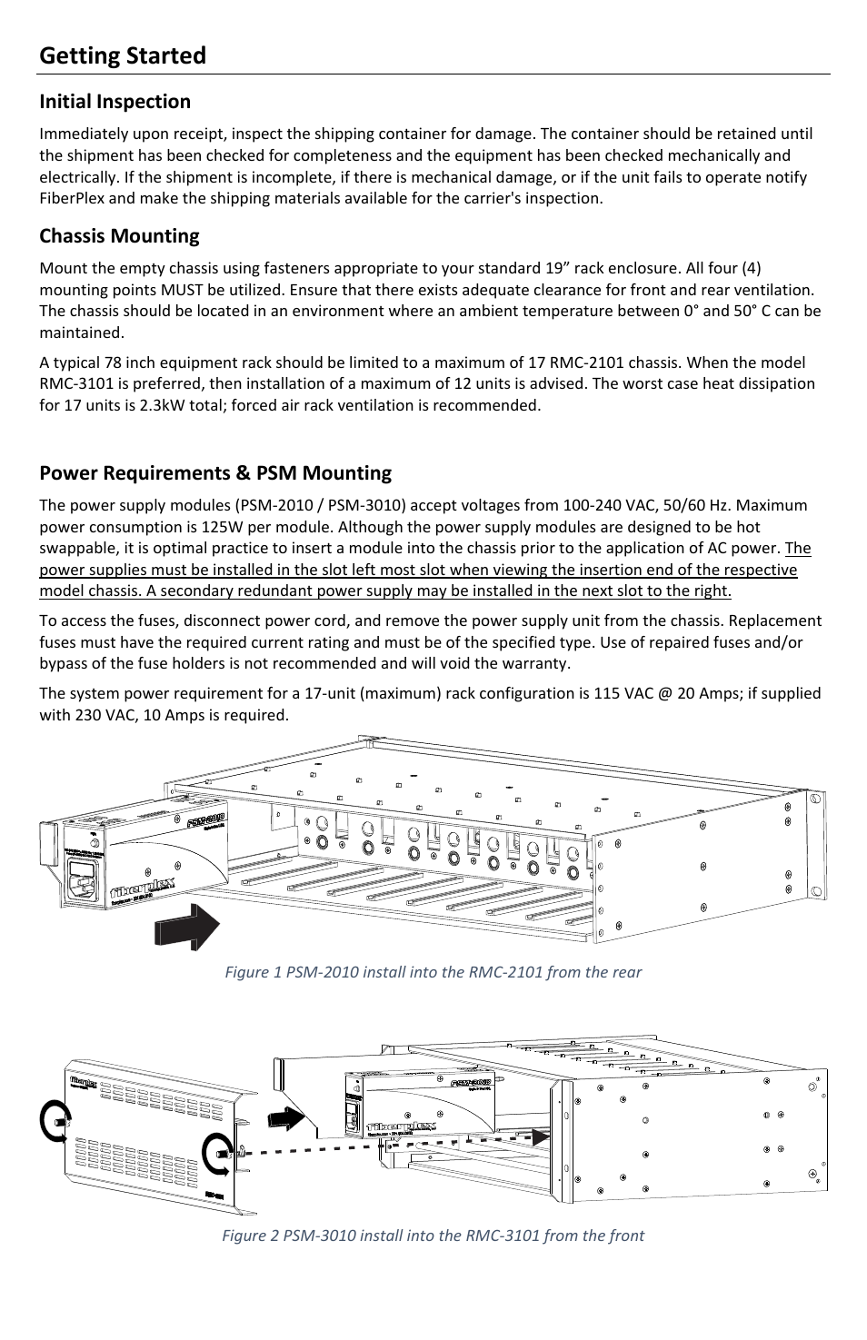 Getting started | FiberPlex RMC-3101 User Manual | Page 5 / 16