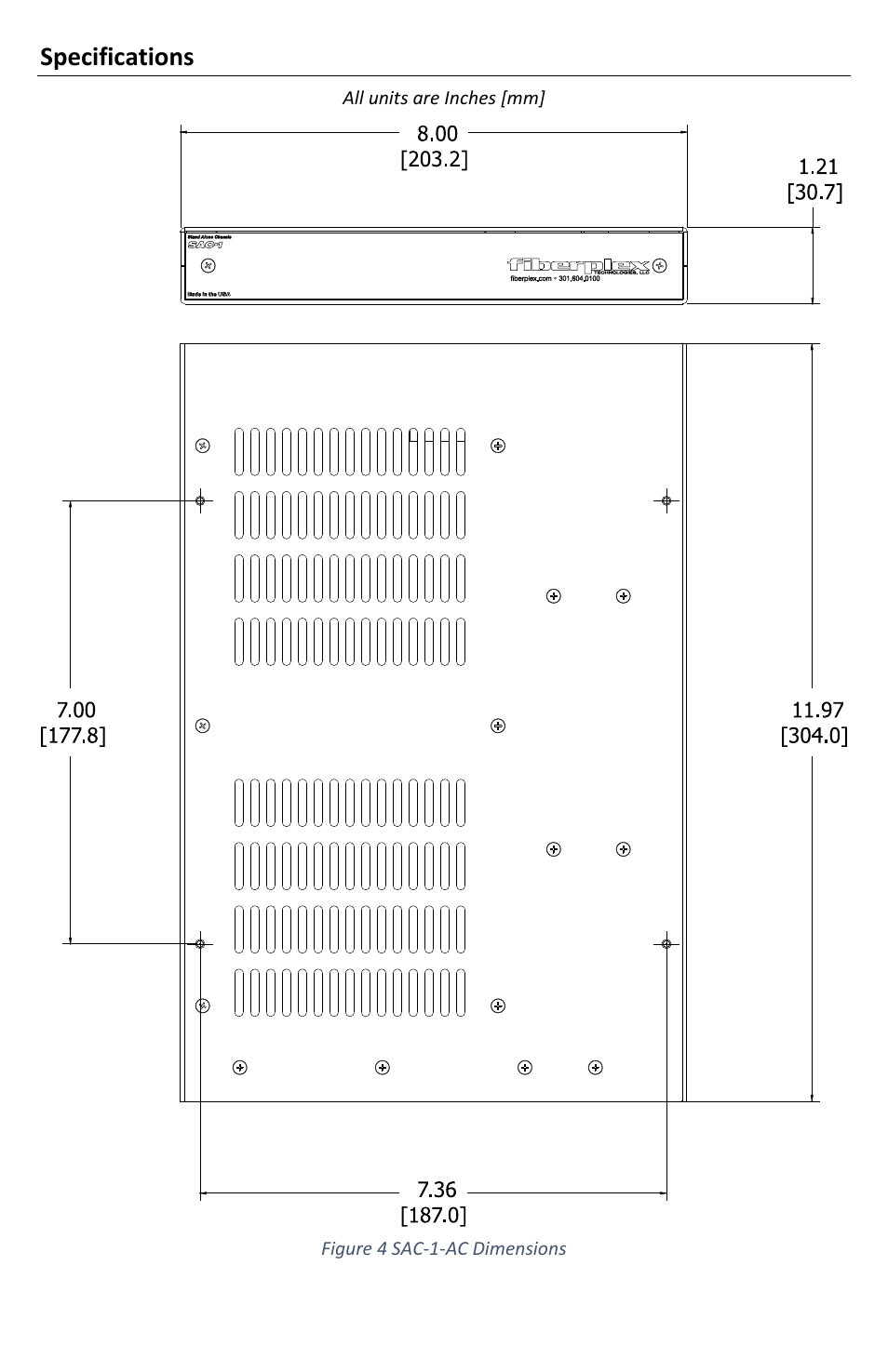 Specifications | FiberPlex SAC1 User Manual | Page 10 / 12