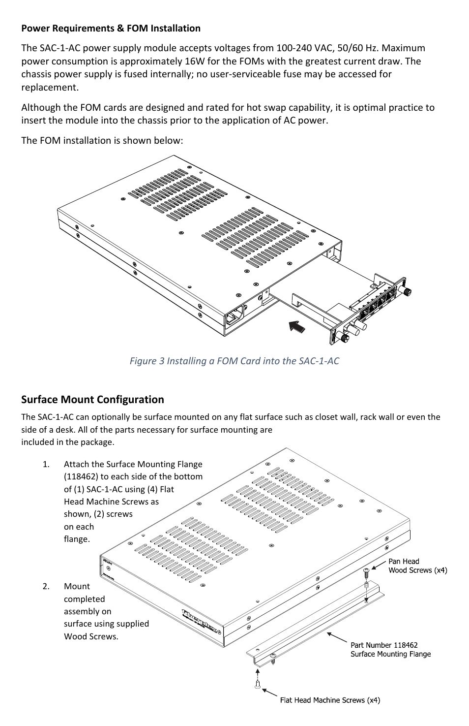 Surface mount configuration | FiberPlex SAC1 User Manual | Page 7 / 12