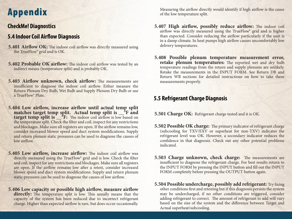 Appendix, 5 refrigerant charge diagnosis | Fieldpiece HG3 - Wireless HVAC Guide System Analyzer User Manual | Page 34 / 38