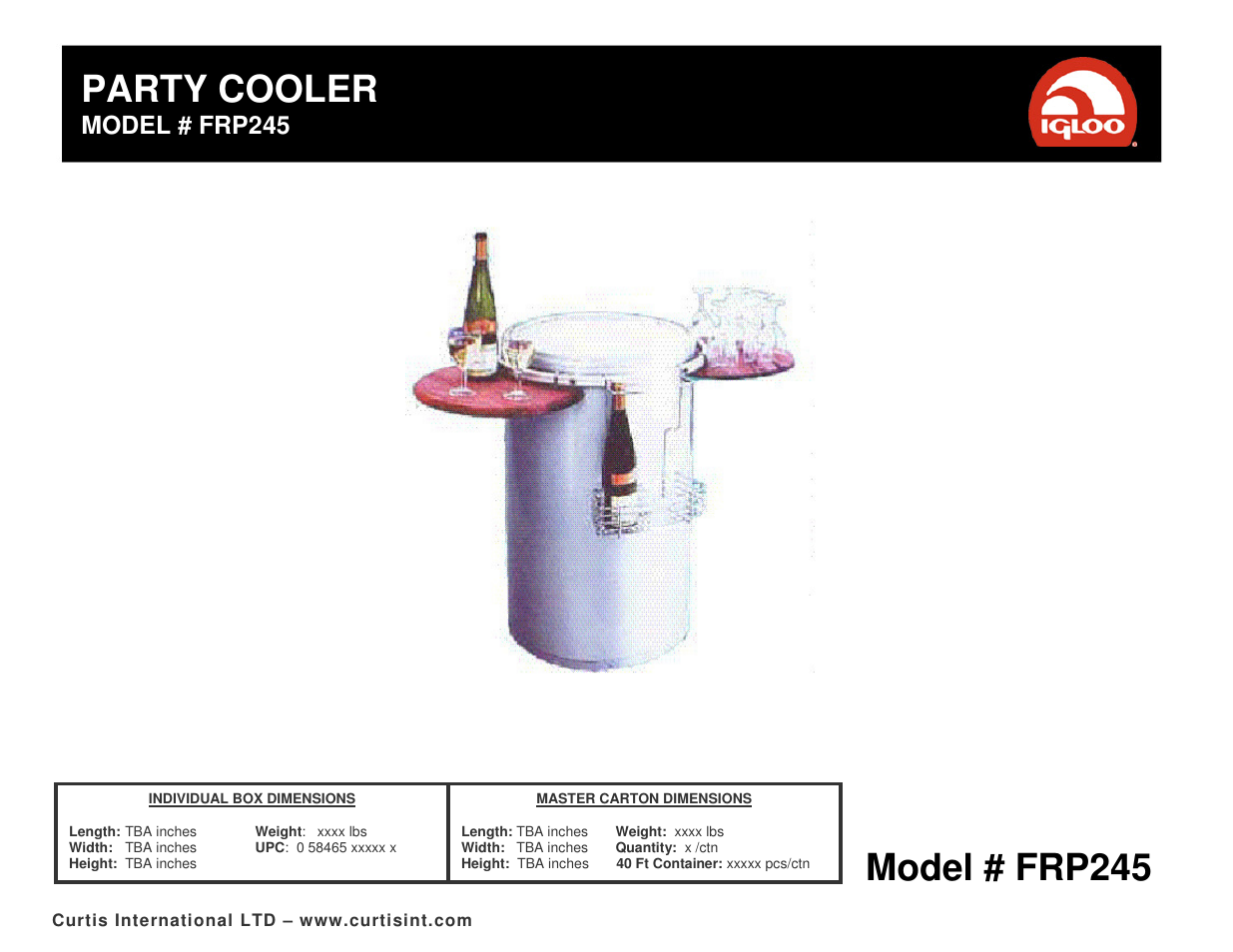 Curtis FRP245 User Manual | 1 page
