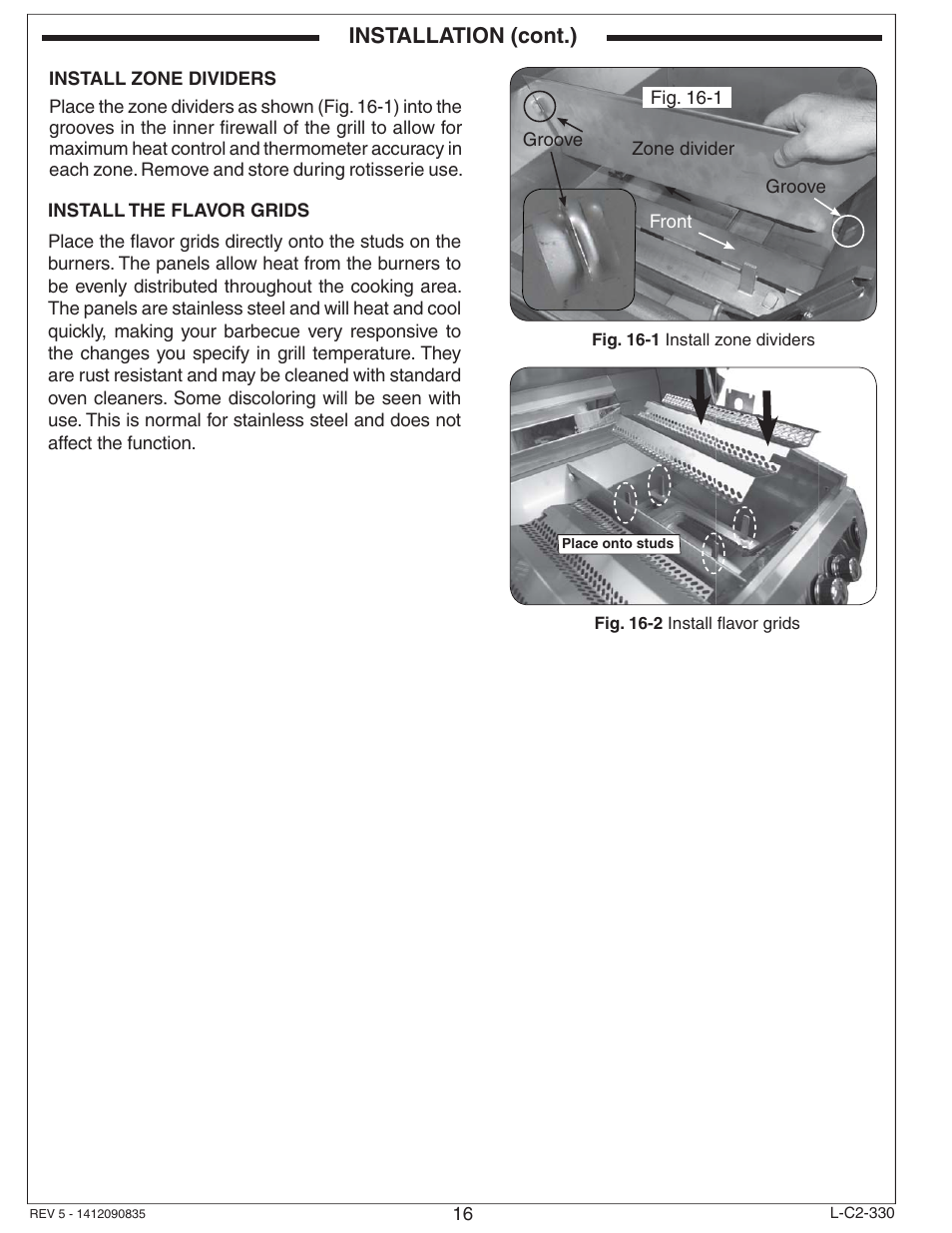 Installation (cont.) | Fire Magic Echelon Diamond Stand Alone Grill User Manual | Page 16 / 48