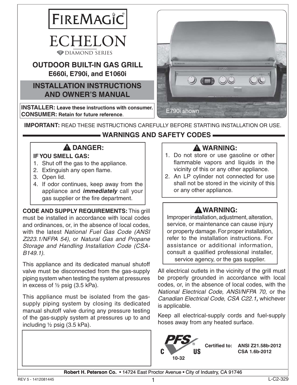 Fire Magic Echelon Diamond Built-In Grill User Manual | 40 pages