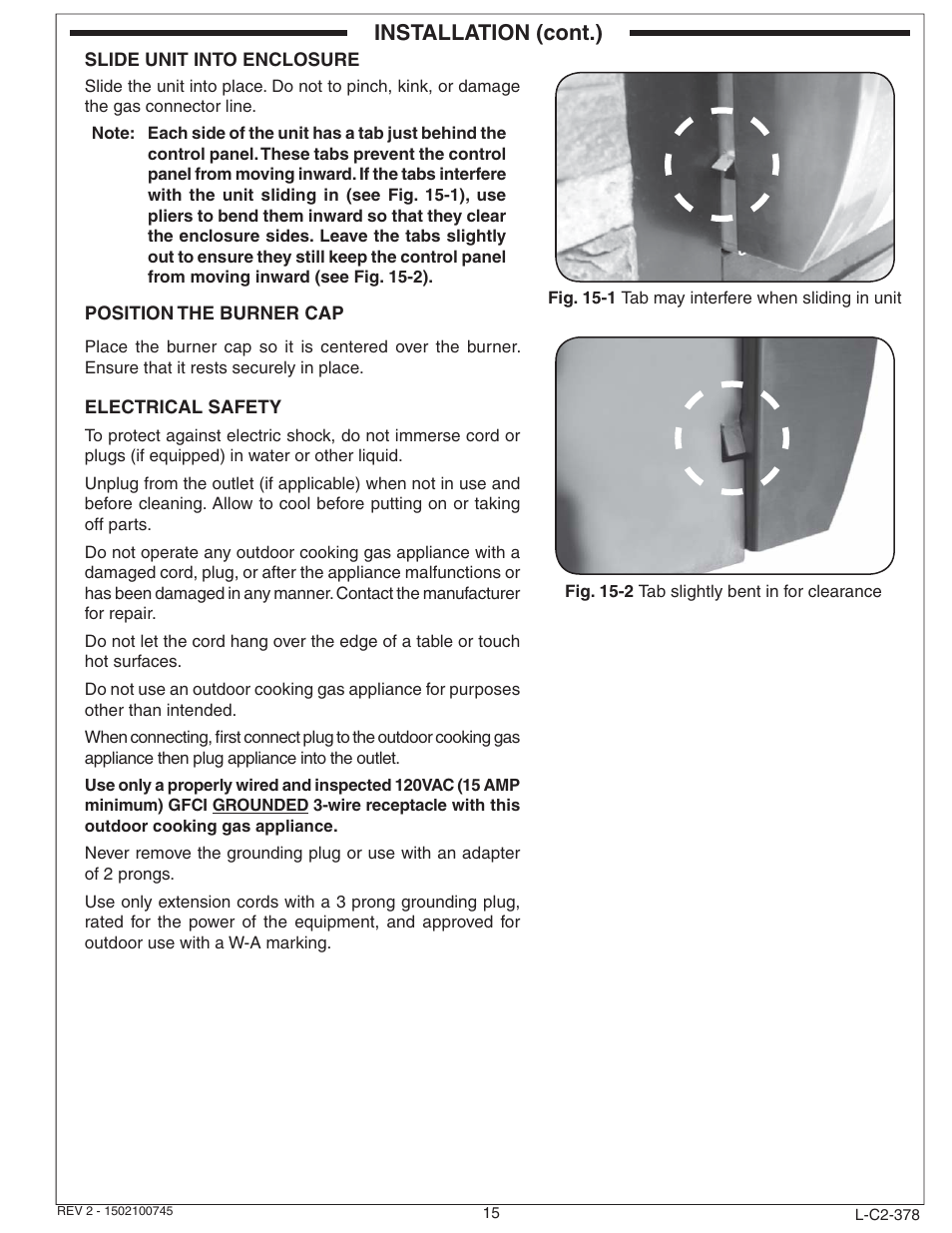Installation (cont.) | Fire Magic Diamond Single Sideburner 32794-1 Series User Manual | Page 15 / 26