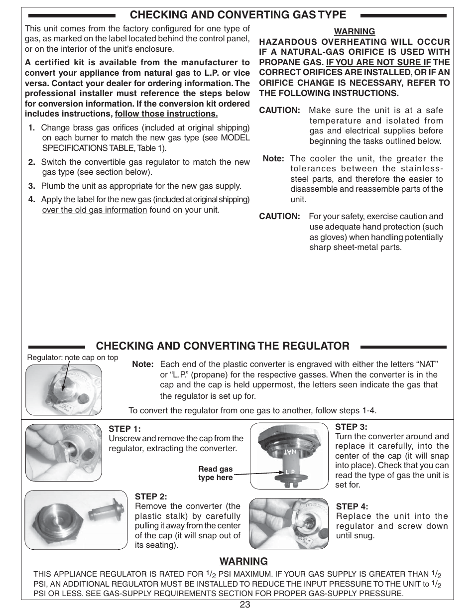 Fire Magic Diamond Single Sideburner 32794-1 Series User Manual | Page 23 / 26