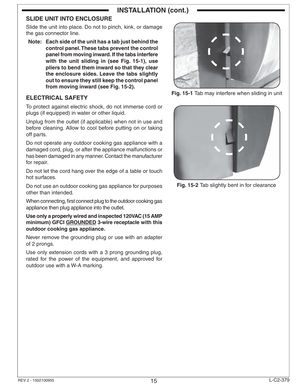 Installation (cont.) | Fire Magic Diamond Double Searing Station 32884-1(P) User Manual | Page 15 / 26