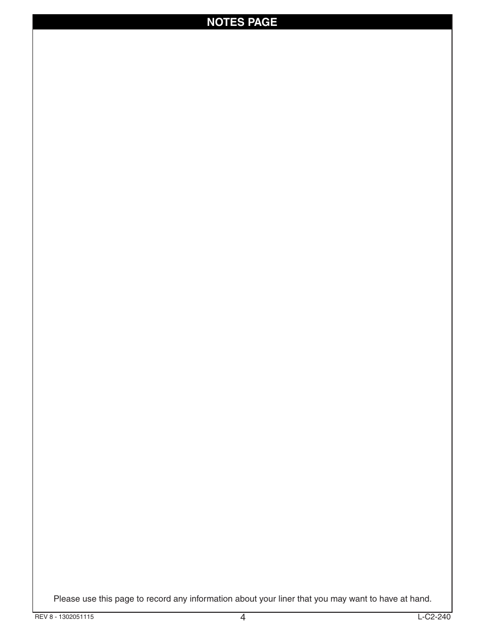 Fire Magic Echelon Insulating Liner User Manual | Page 4 / 4