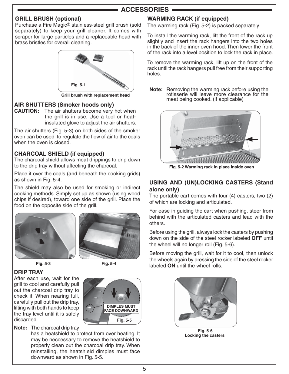 Accessories | Fire Magic Charcoal Patio Post Barbecue 22 Series User Manual | Page 5 / 8