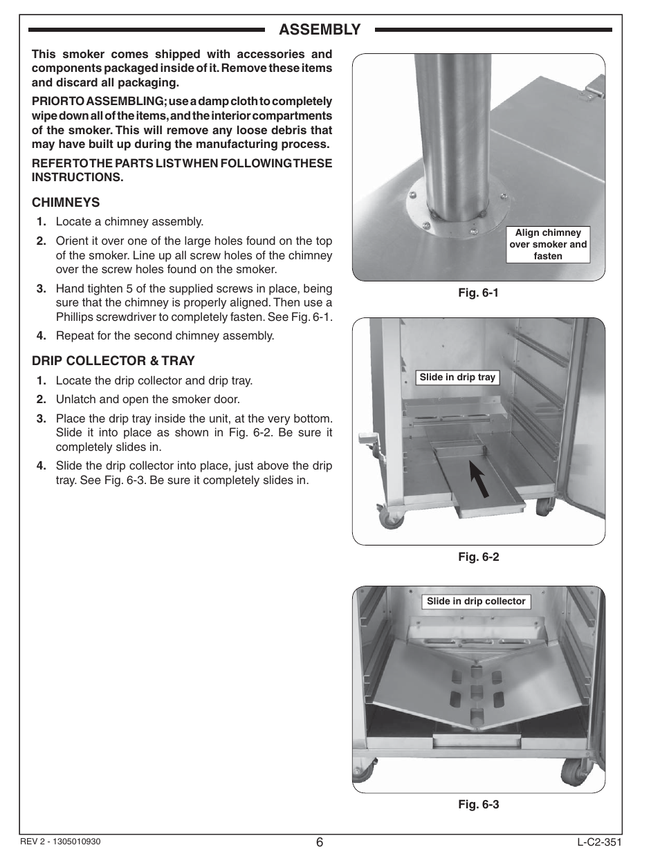 Assembly | Fire Magic Smoker 24S-SM(B) User Manual | Page 6 / 22
