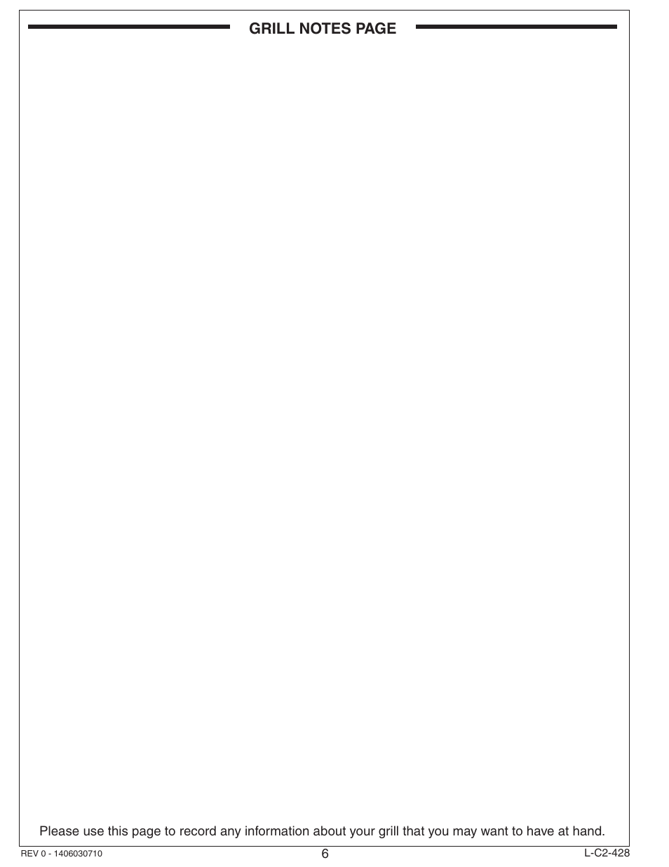Fire Magic Choice Stand-alone Grill C430s, C540s User Manual | Page 6 / 26