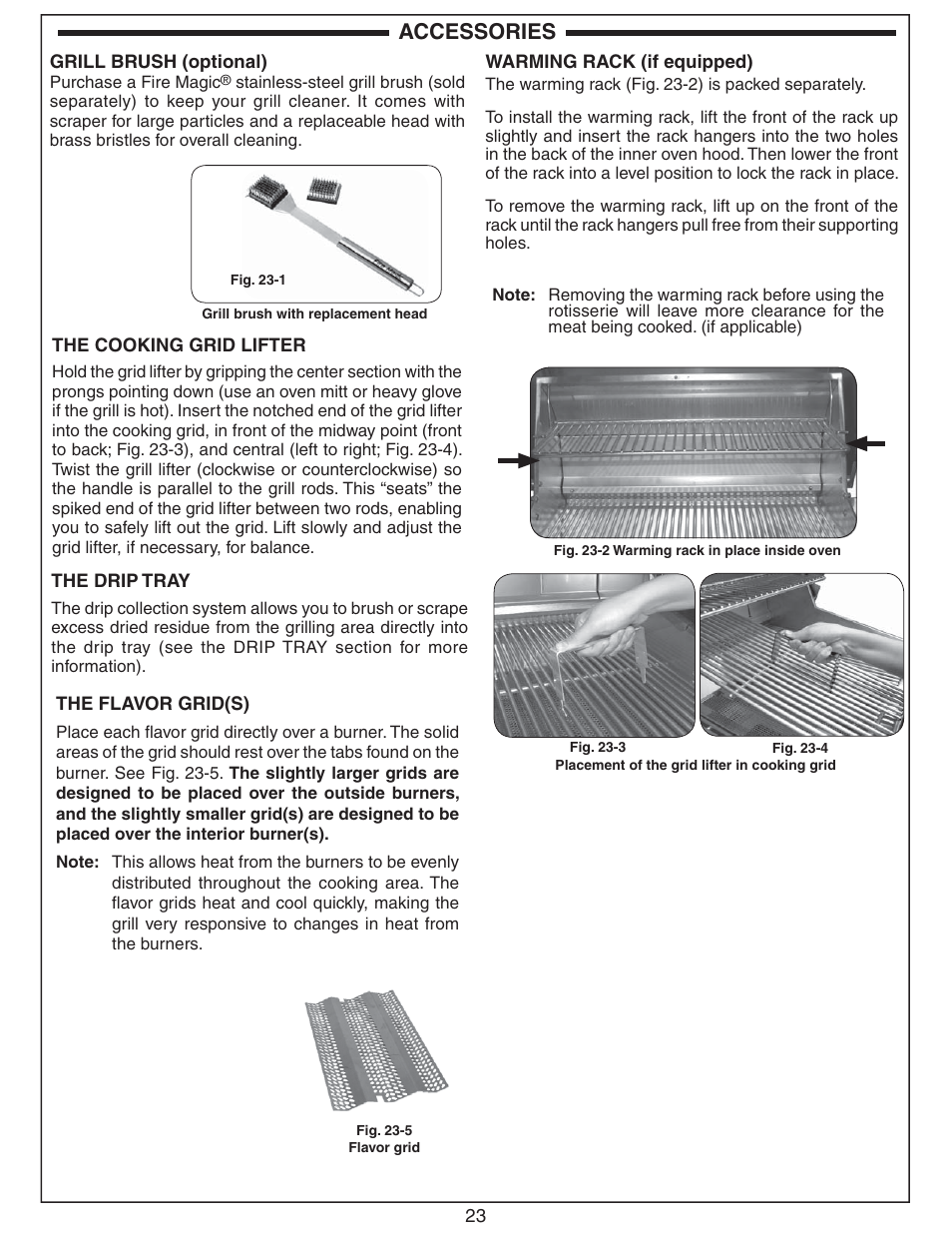 Accessories | Fire Magic Choice Post Grills C430s User Manual | Page 23 / 30