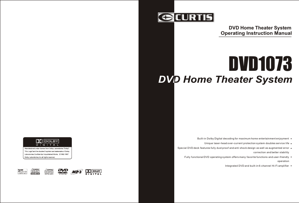 Curtis DVD1073 User Manual | 15 pages