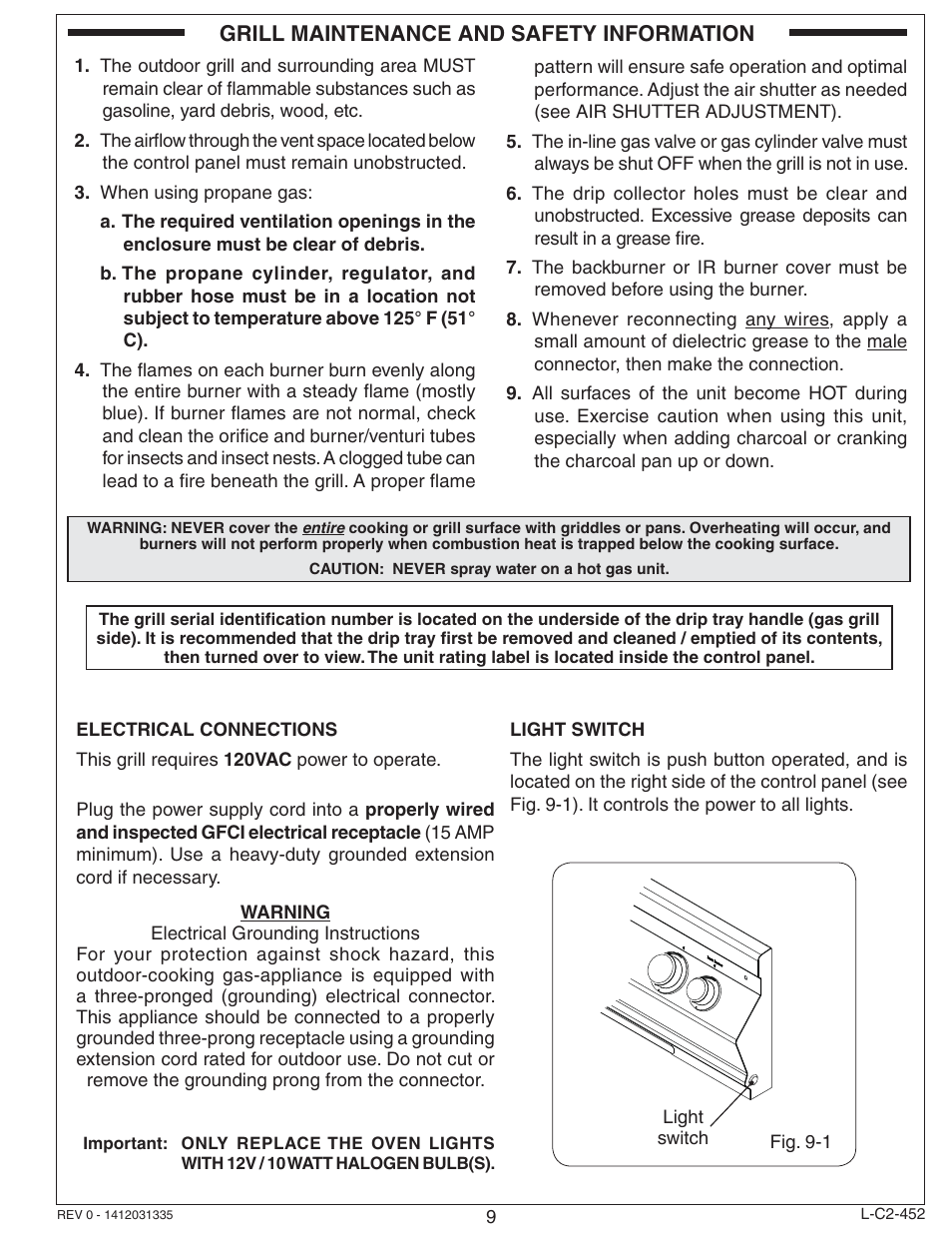 Fire Magic Aurora Built-In Combo Grill A830i User Manual | Page 9 / 34