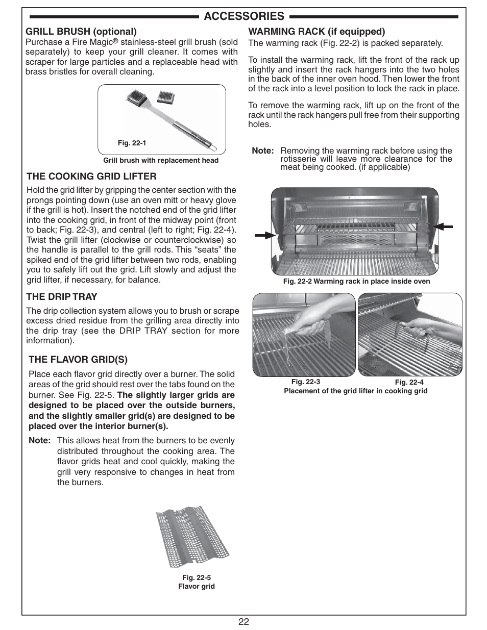 Accessories | Fire Magic Aurora Stand Alone Combo Grill A830s User Manual | Page 22 / 34