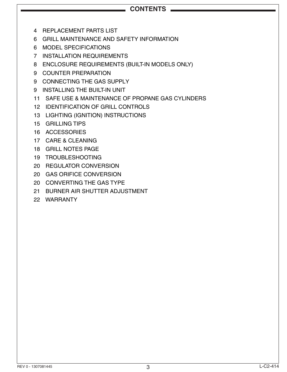 Fire Magic Aurora Multi-Housing Built-In Grill A430i-1E1(N,P)-01 User Manual | Page 3 / 22