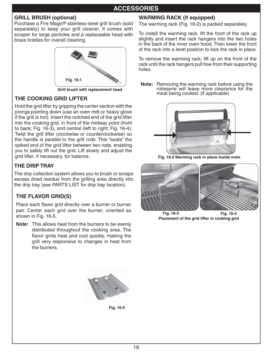 Accessories | Fire Magic Deluxe Countertop User Manual | Page 16 / 18