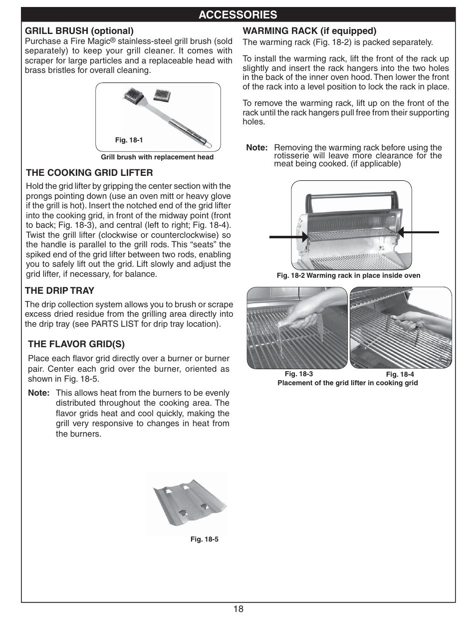Accessories | Fire Magic Deluxe Post Barbecue Patio Mount User Manual | Page 18 / 20