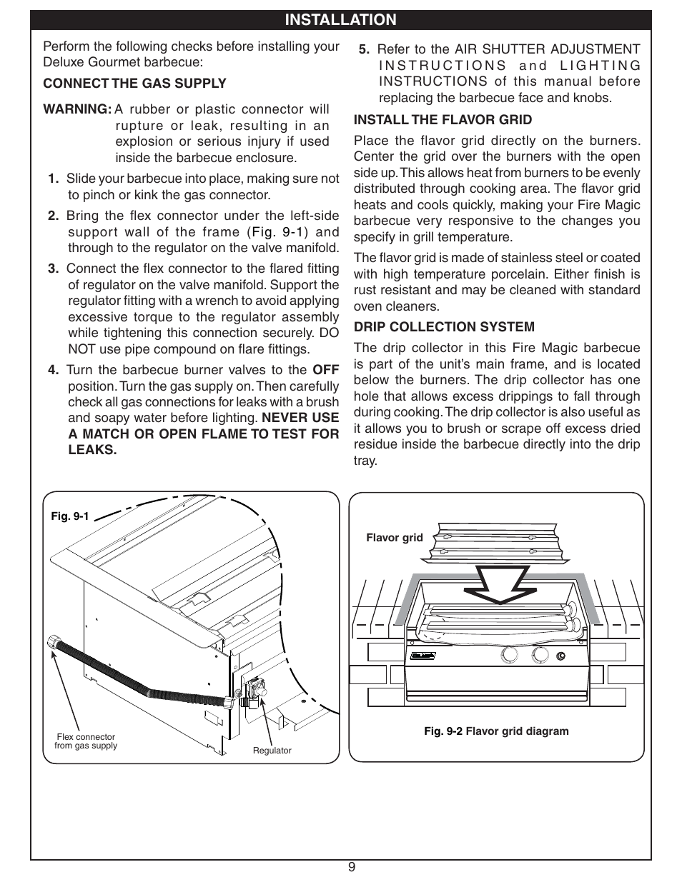 Installation | Fire Magic Deluxe Gourmet Unibody Slide-In 11 Series User Manual | Page 9 / 20