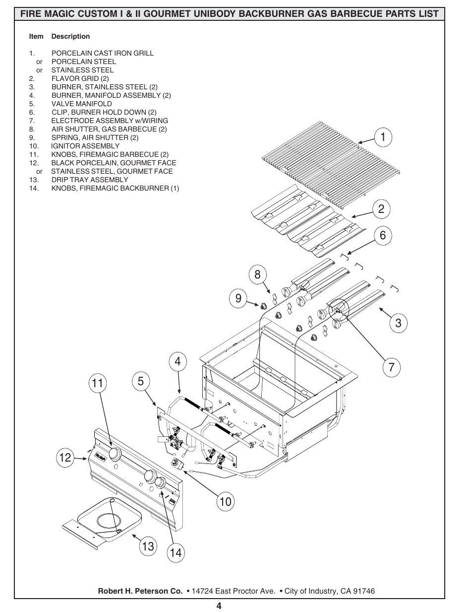 Fire Magic Custom Gourmet Unibody Series 12 & 13 User Manual | Page 4 / 16