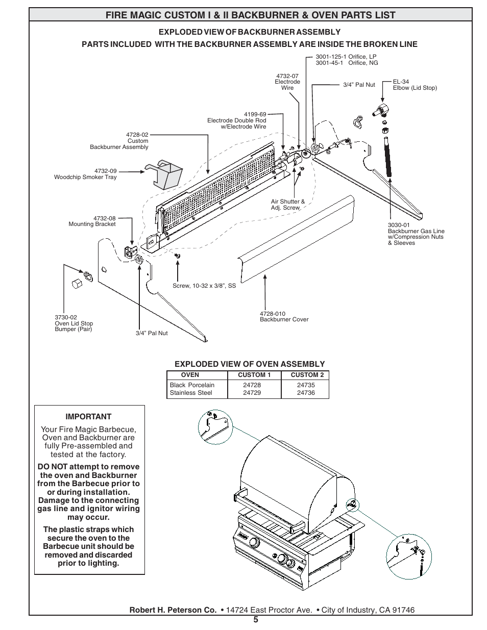 Fire Magic Custom Gourmet Unibody Series 12 & 13 User Manual | Page 5 / 16