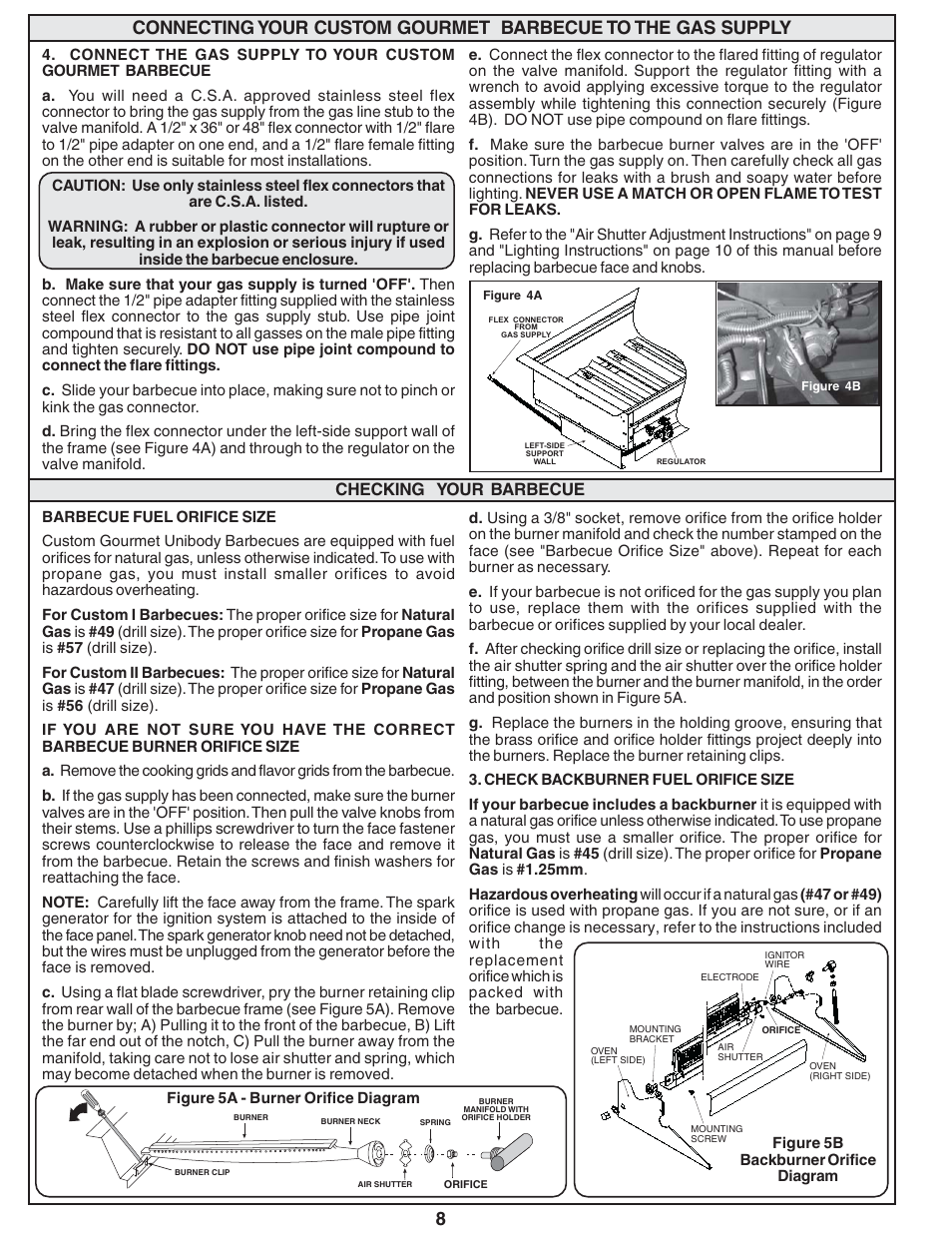Checking your barbecue | Fire Magic Custom Gourmet Unibody Series 12 & 13 User Manual | Page 8 / 16