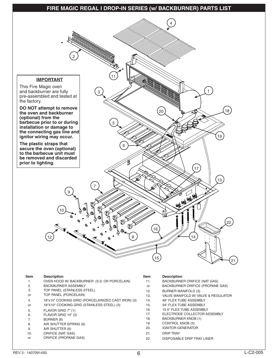 Fire Magic Regal I 34 series Drop In User Manual | Page 6 / 26