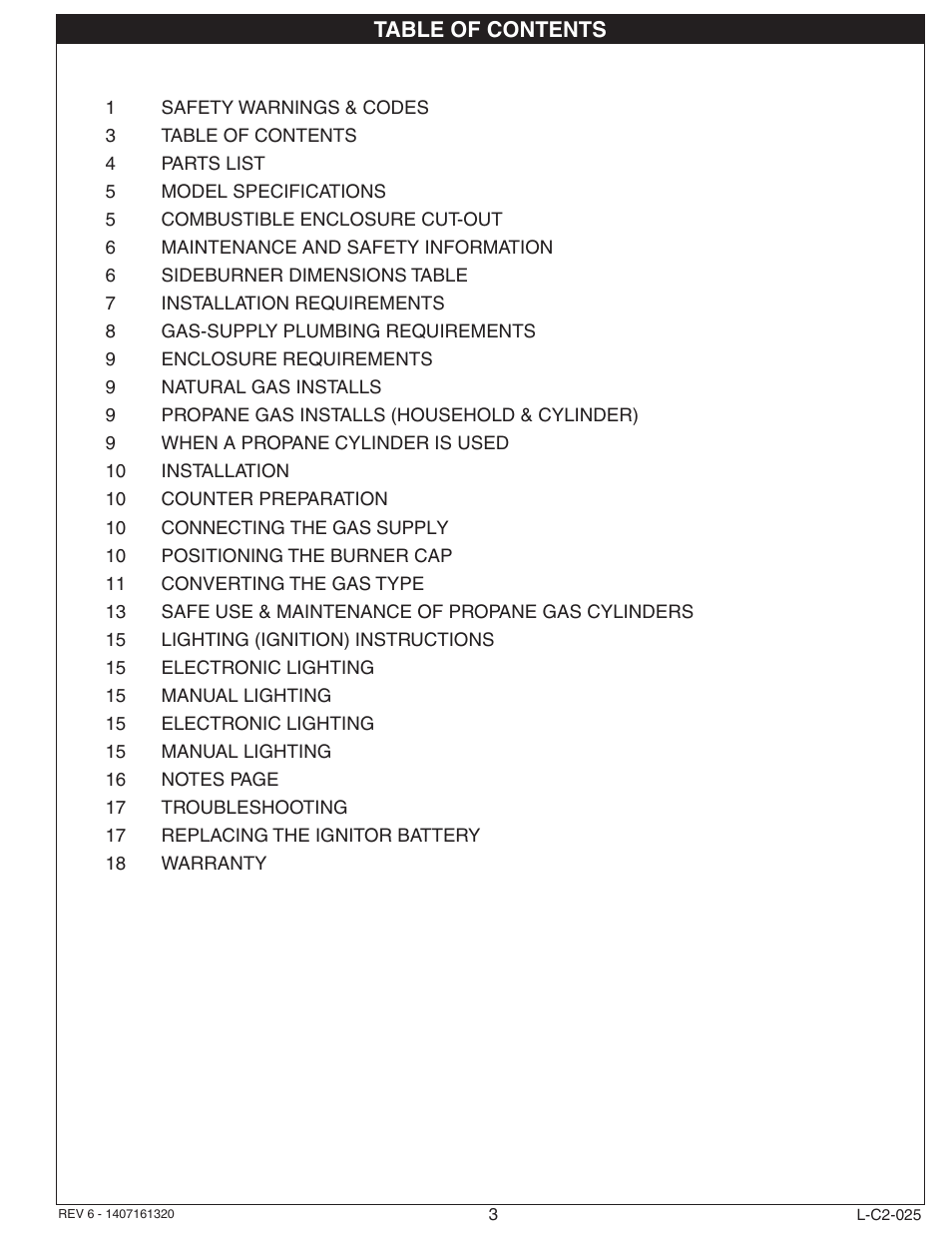 Fire Magic 3280 Series Sideburner User Manual | Page 3 / 18