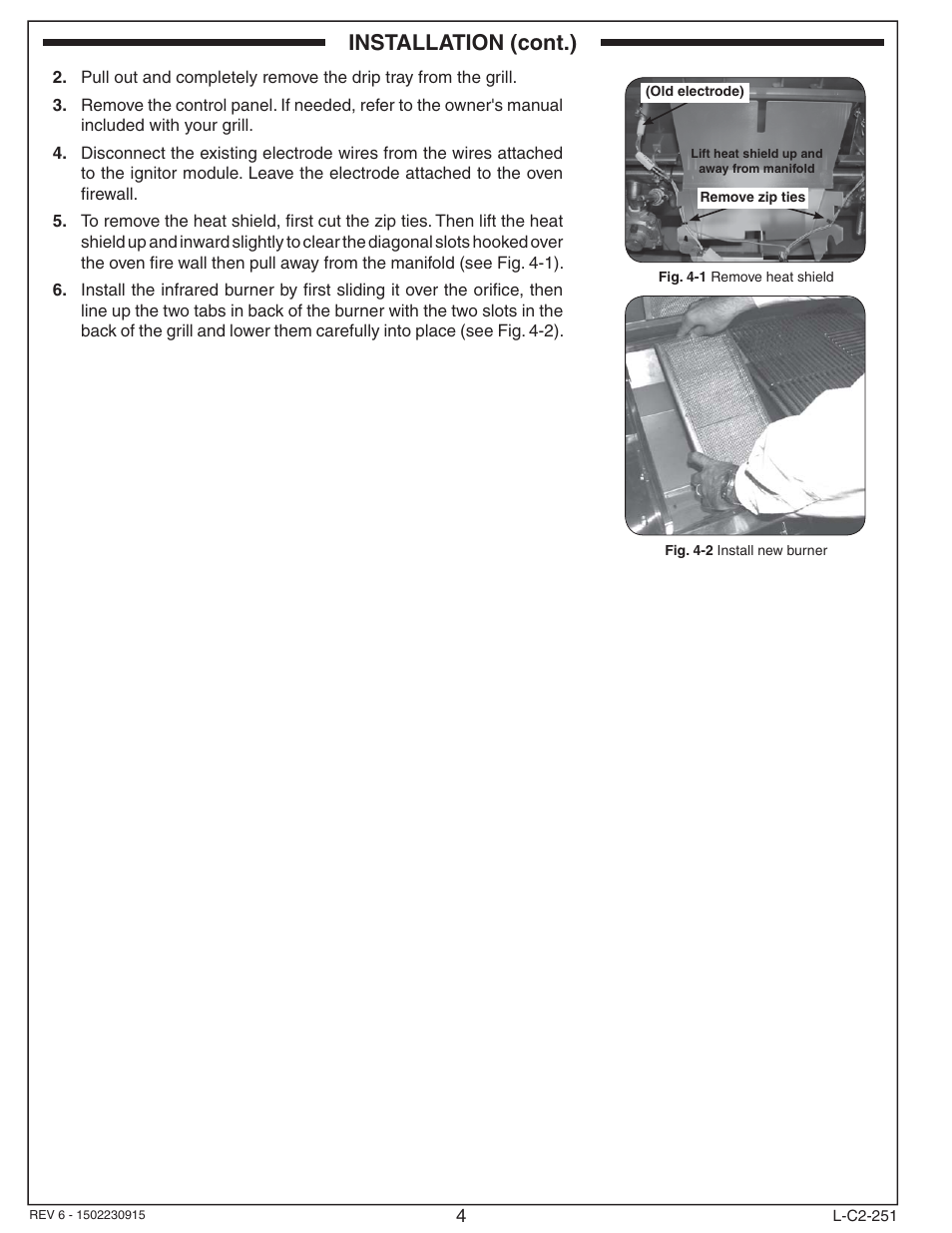 Installation (cont.) | Fire Magic 3050 Infrared Burnet Kit User Manual | Page 4 / 6