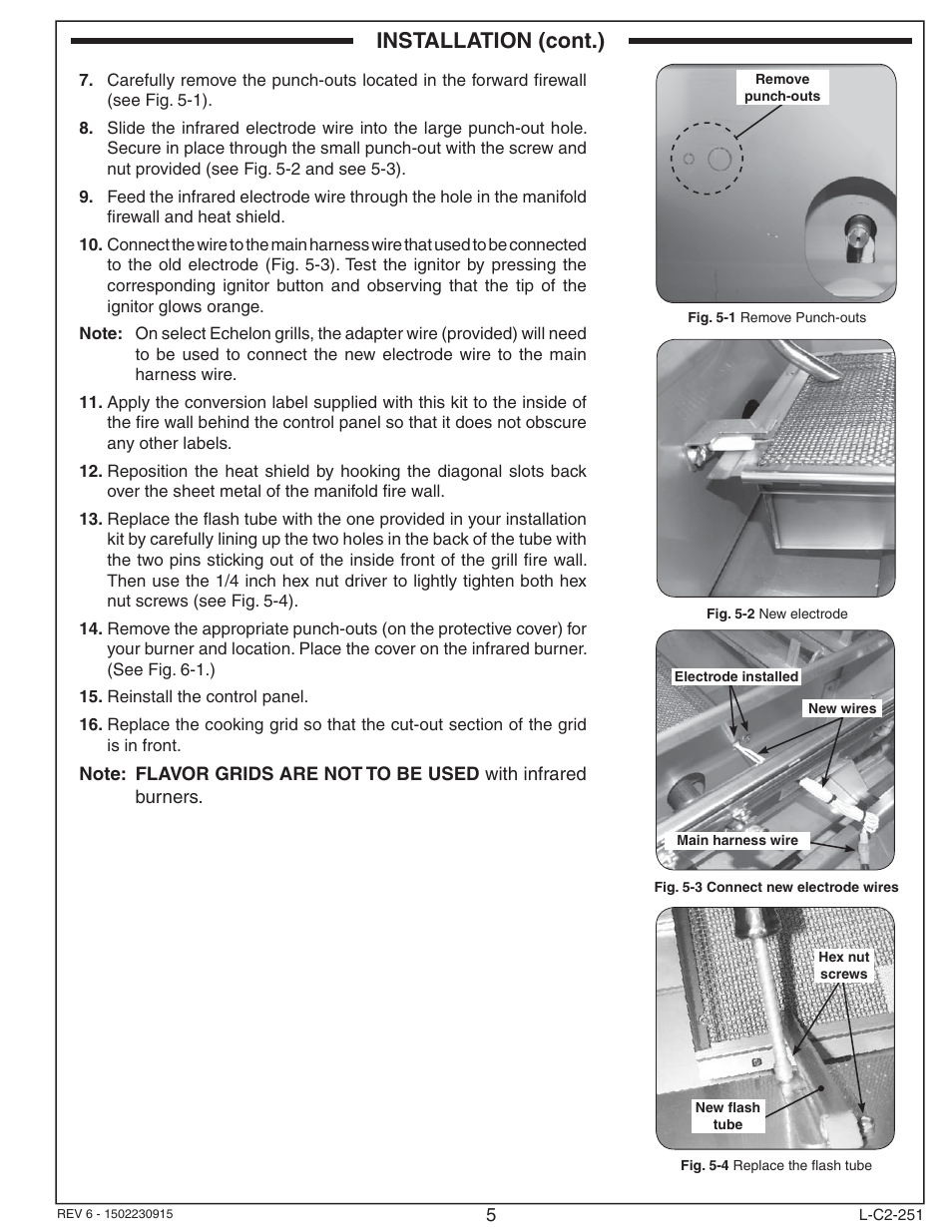 Installation (cont.) | Fire Magic 3050 Infrared Burnet Kit User Manual | Page 5 / 6