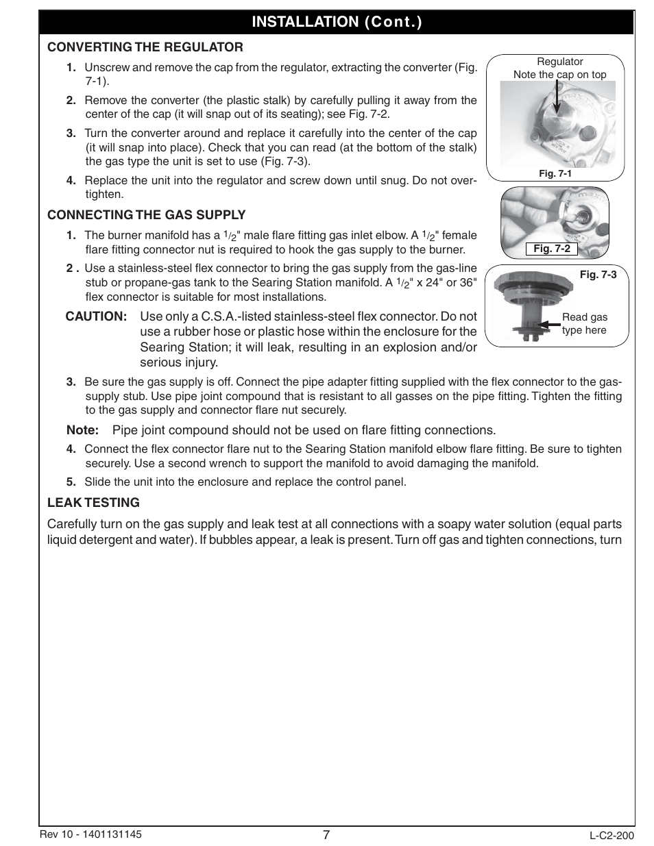 Fire Magic 3287-1(P) Searing Station Built in User Manual | Page 7 / 14