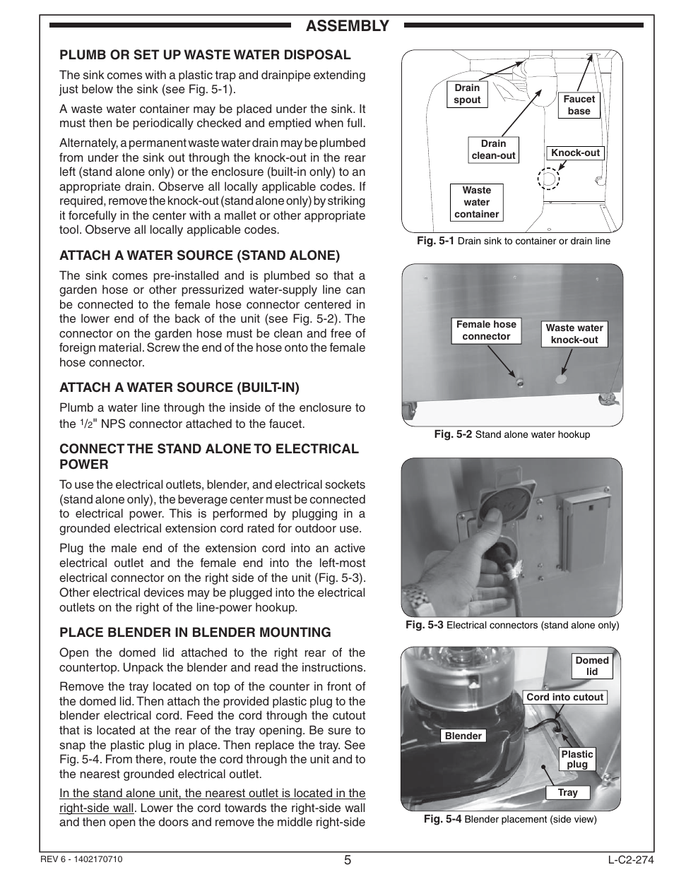 Assembly | Fire Magic 2D-SSA Beverage Center User Manual | Page 5 / 12