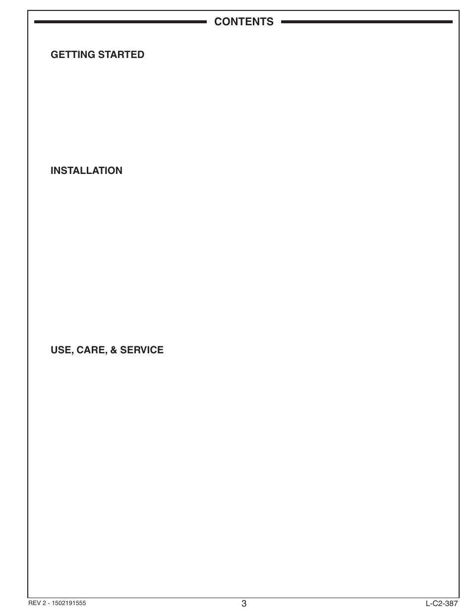 Fire Magic 36-VH Vent Hood User Manual | Page 3 / 26