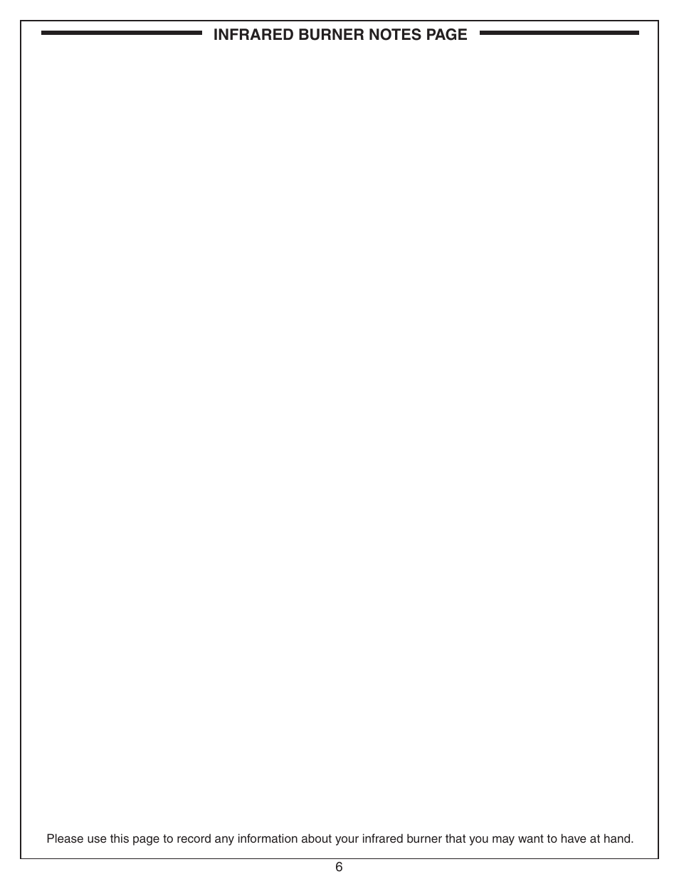 Fire Magic 3049 Aurora Infrared Burner Kit Installation User Manual | Page 6 / 6