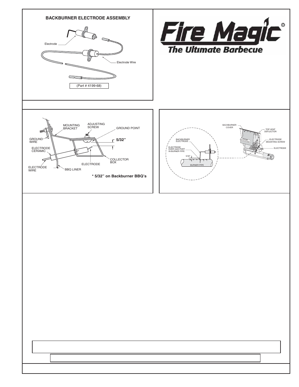 Fire Magic 4199-68 electrode User Manual | 1 page