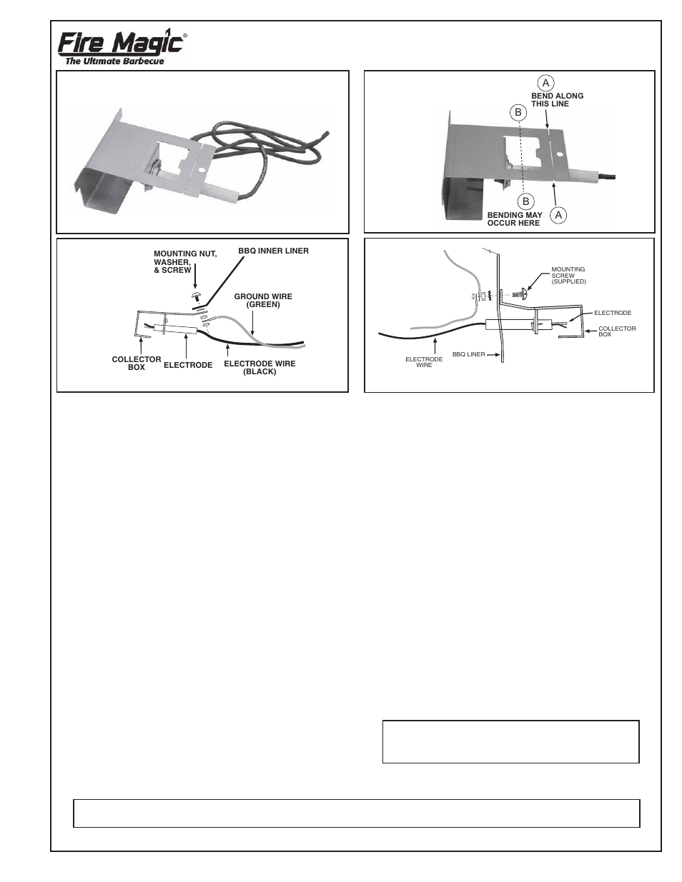 Fire Magic 3199-60 Electrode Kit Install User Manual | 2 pages