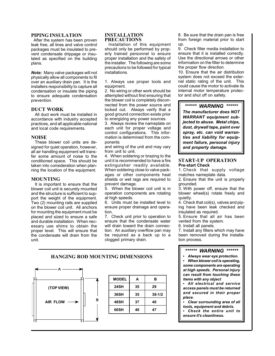 First Co SHW (2 - 20 Tons) Horizontal Chilled Water User Manual | Page 3 / 4