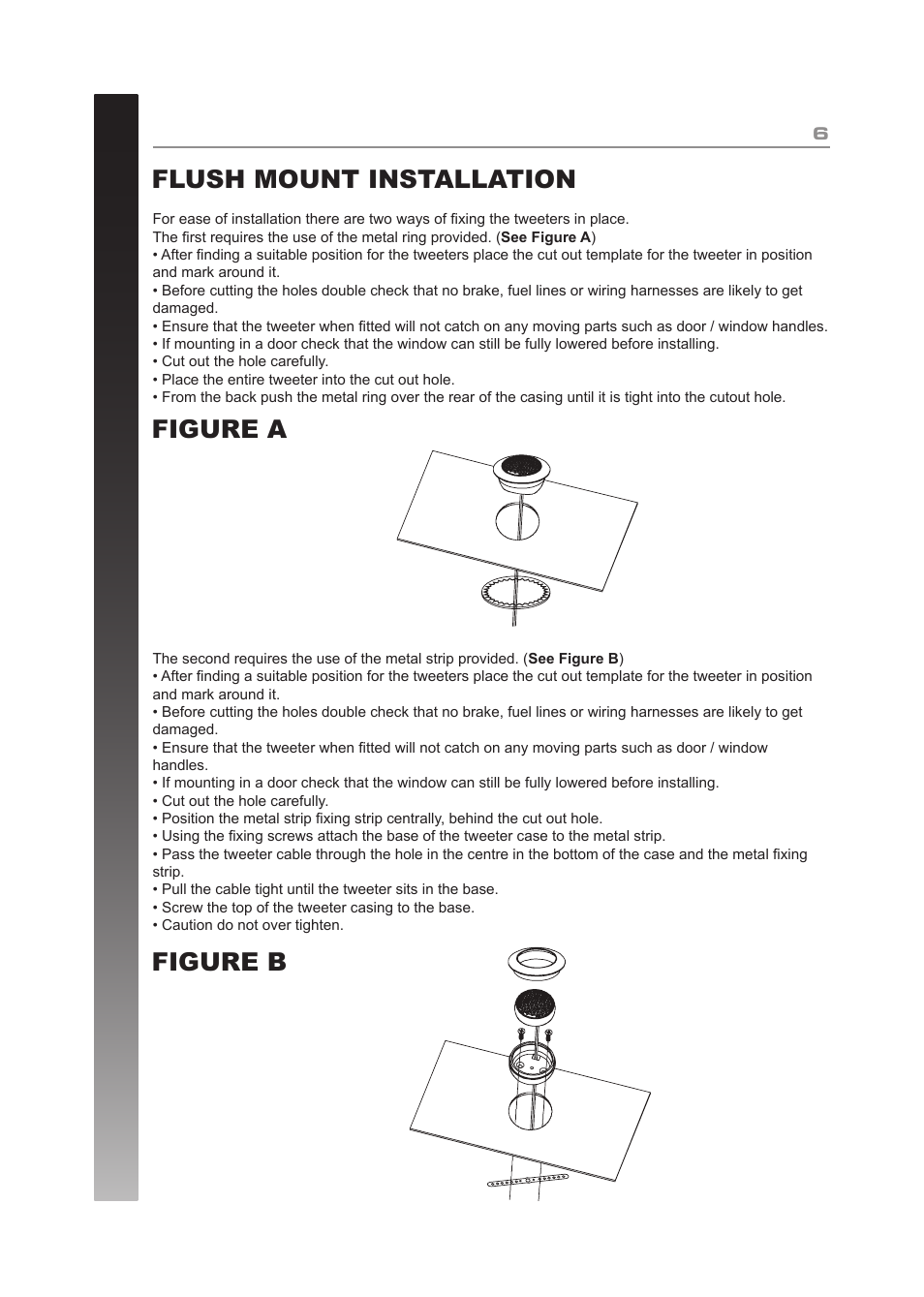 Flush mount installation figure a figure b | Fli Audio FI5COMP-F3 User Manual | Page 6 / 12