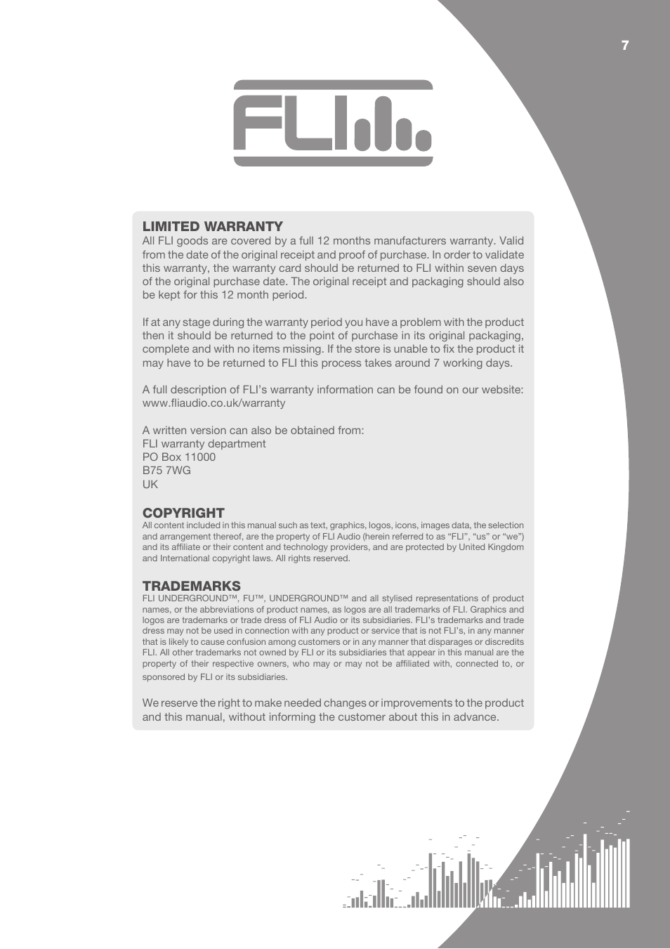 Fli Audio FU10 User Manual | Page 7 / 8