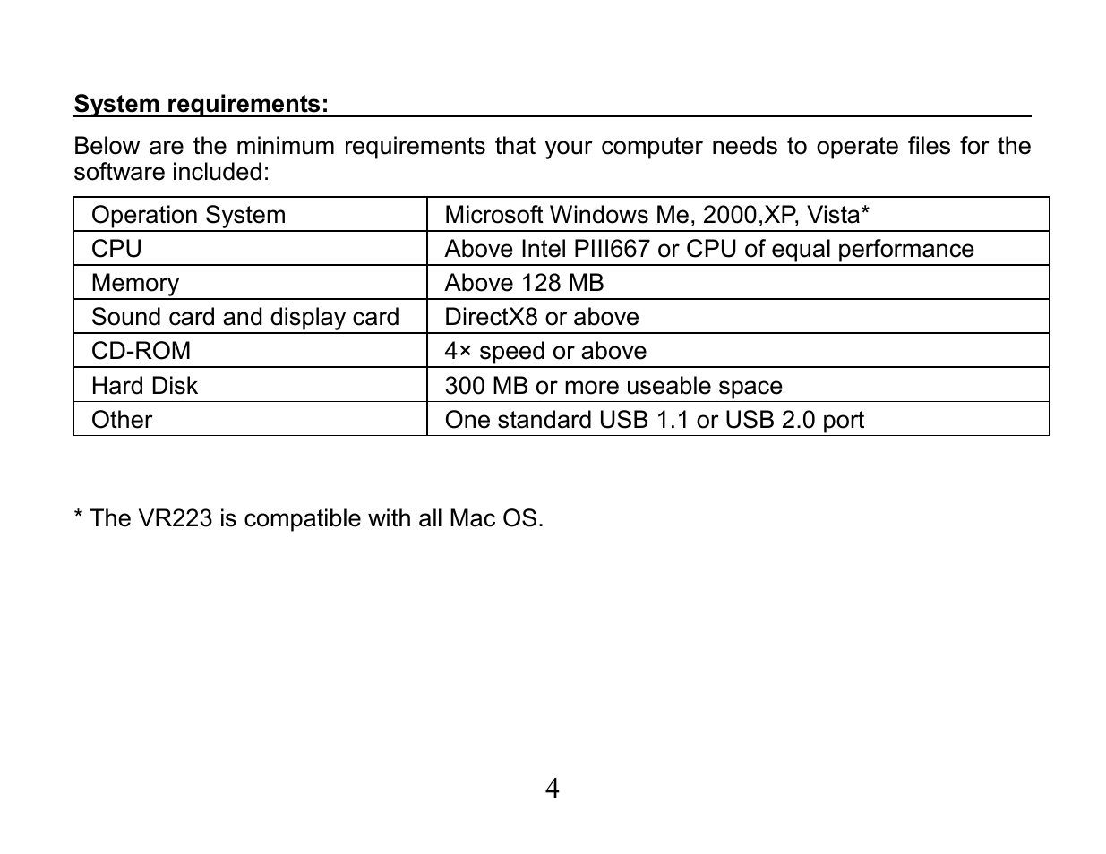 Curtis VR223 User Manual | Page 5 / 30