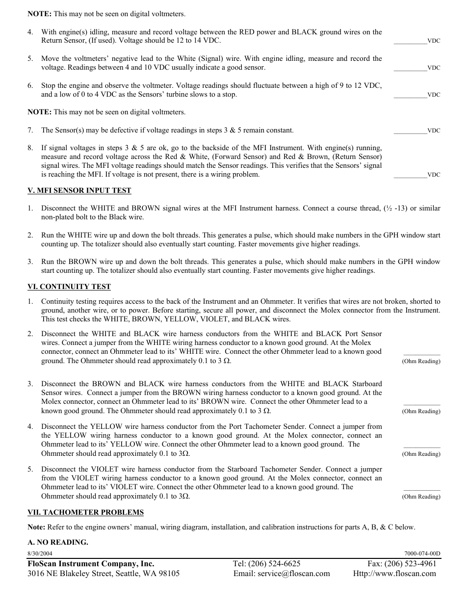 Floscan Series 9700/97000 Standard Flow GPS Interface System (twin engine model) User Manual | Page 37 / 39