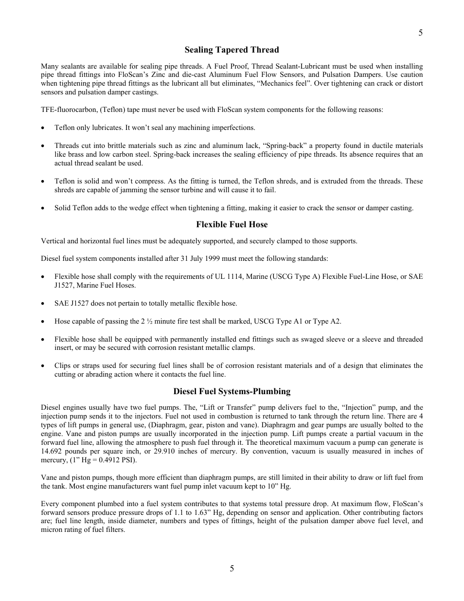 Floscan Pre-Installation Manual for Diesel Models User Manual | Page 5 / 11