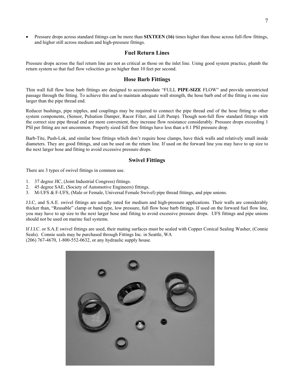 Swivel fittings | Floscan Pre-Installation Manual for Diesel Models User Manual | Page 7 / 11