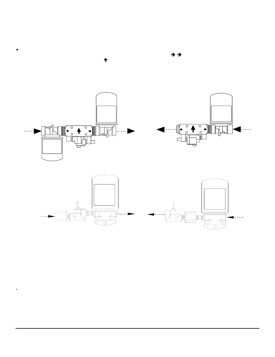 Return sensor & pulsation damper assembly, Return sensor and pulsation damper assembly, Forward sensor and pulsation damper assembly | Forward sensor & pulsation damper assembly, Installation | Floscan FloNET Standard Flow Model User Manual | Page 6 / 37