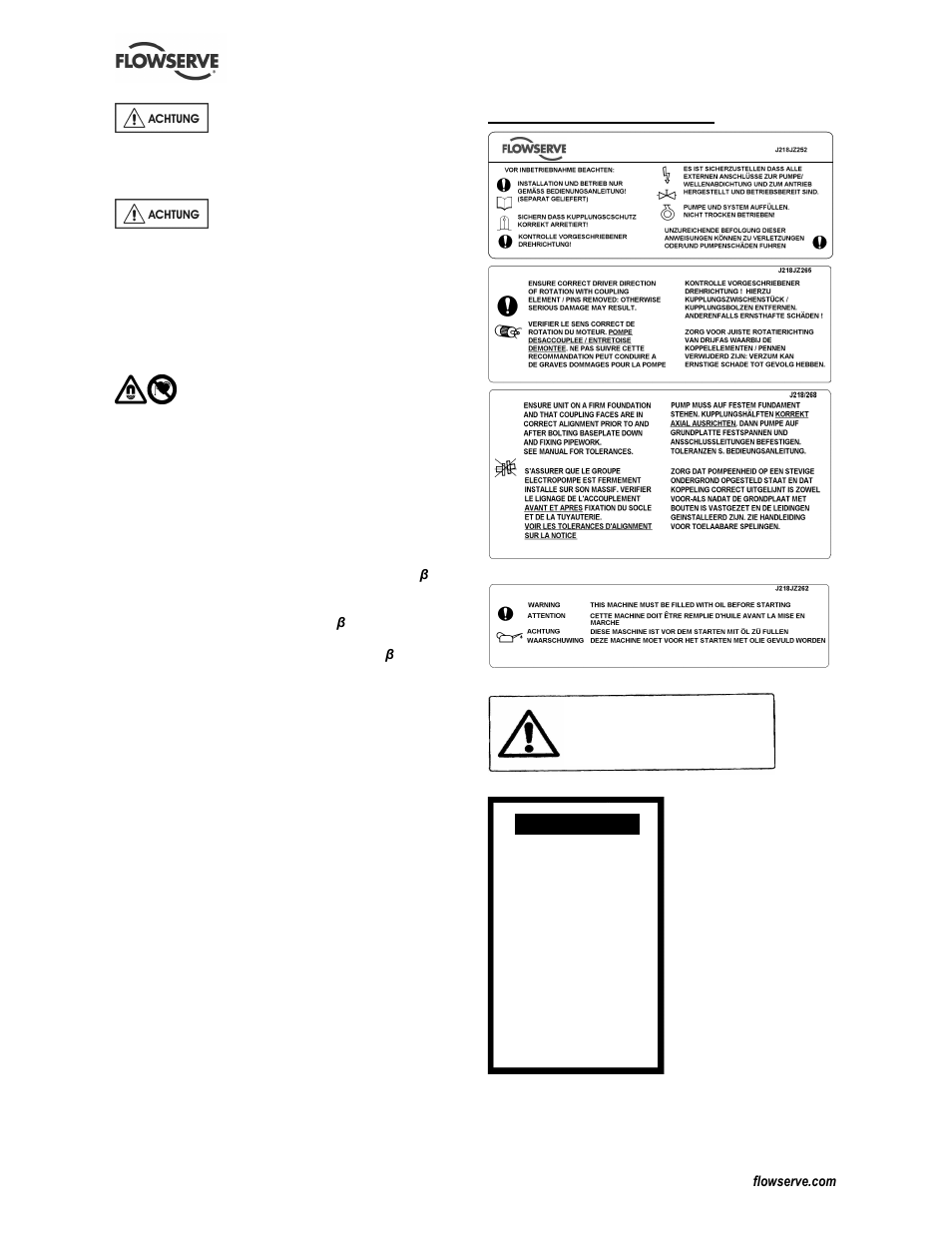 5 sicherheitsschilder | Flowserve CESM-1 User Manual | Page 14 / 32