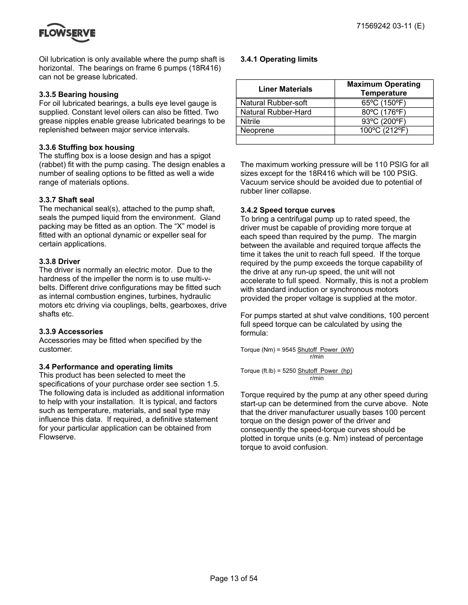 Flowserve Type R User Manual | Page 13 / 56