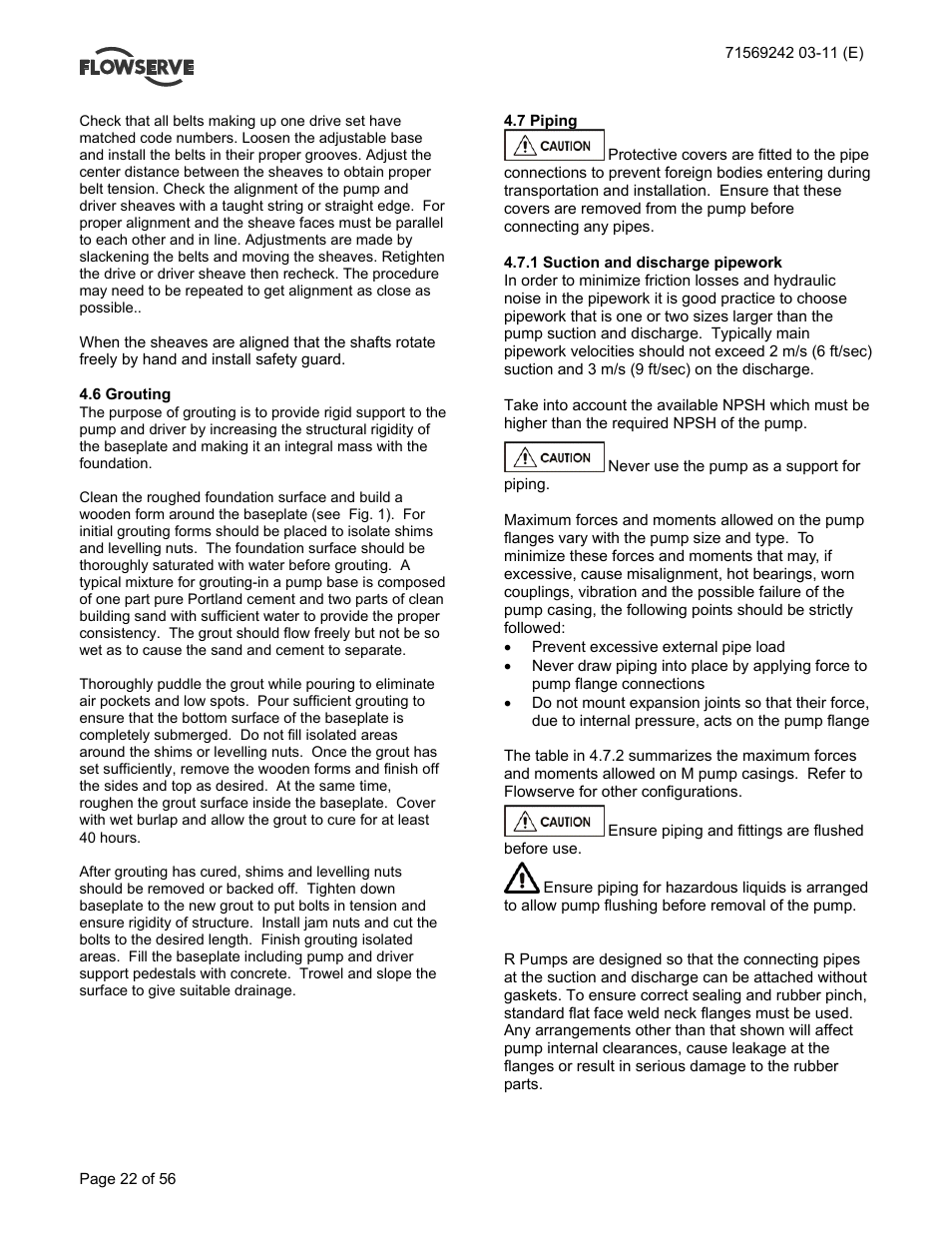 Flowserve Type R User Manual | Page 22 / 56